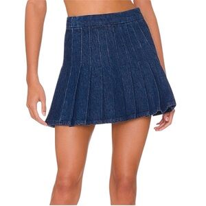 Frame Denim Mini Tennis Skirt Pleated Riviera Size 25